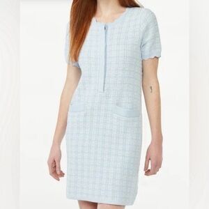 Free Assembly FA Mini Sweater Dress Tweed Robins Egg